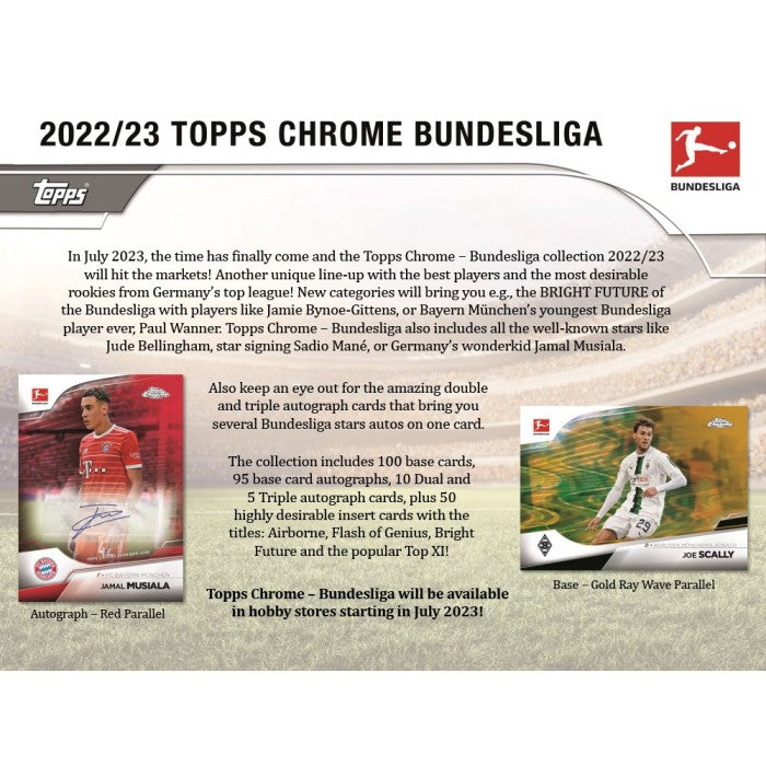 2022/23 Topps Chrome Bundesliga Soccer 12 Hobby Box Case