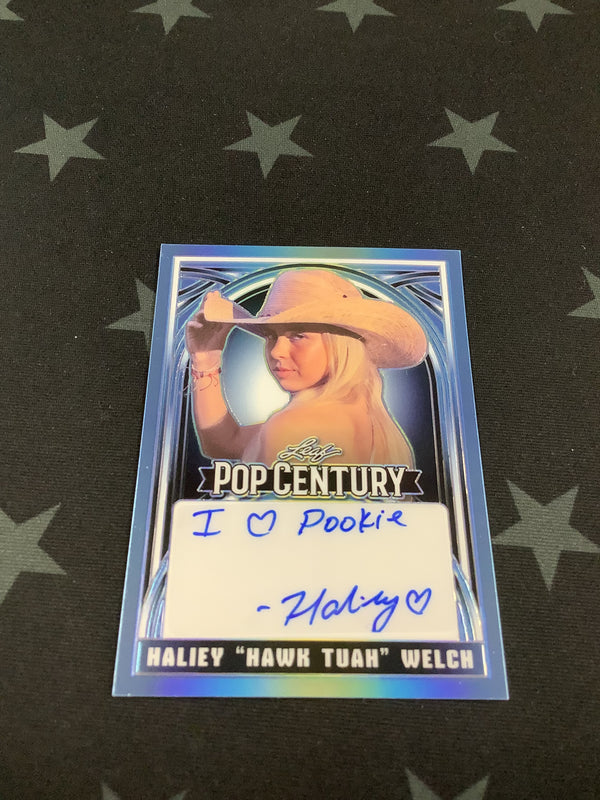 hawk tuah pokemon card 2024 Leaf Pop Century Haliey “Hawk Tuah” Welch Auto /75 w/ Inscription Clefairy The 43 Best Tappers Serenity:Regular - Signed (no doodle)