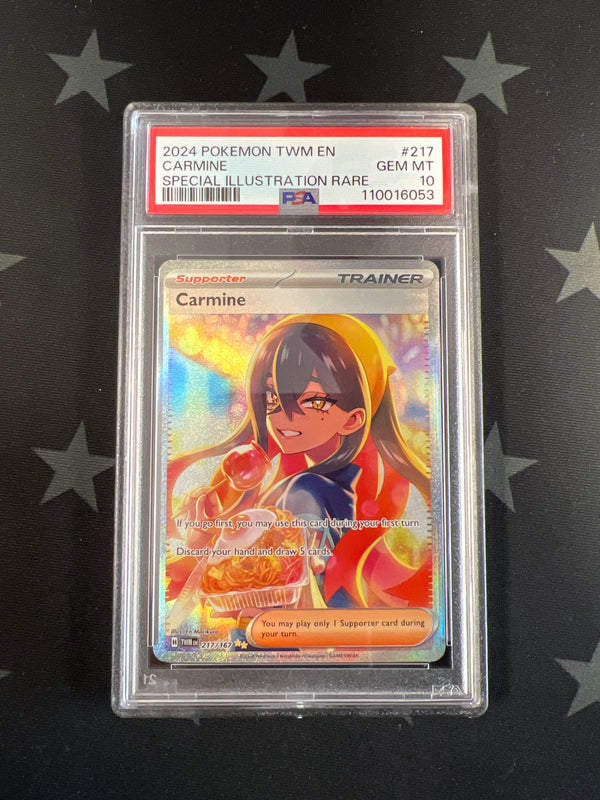 Carmine Pokemon Card (Twilight Masquerade 217/167) Full Art GEM MINT P Carmine Pokemon Card (Twilight Masquerade 217/167) Full Art GEM MINT P