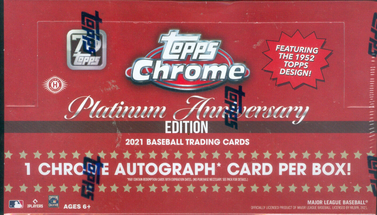 2021 Topps Chrome Platinum Anniversary Baseball Hobby 12 Box Case