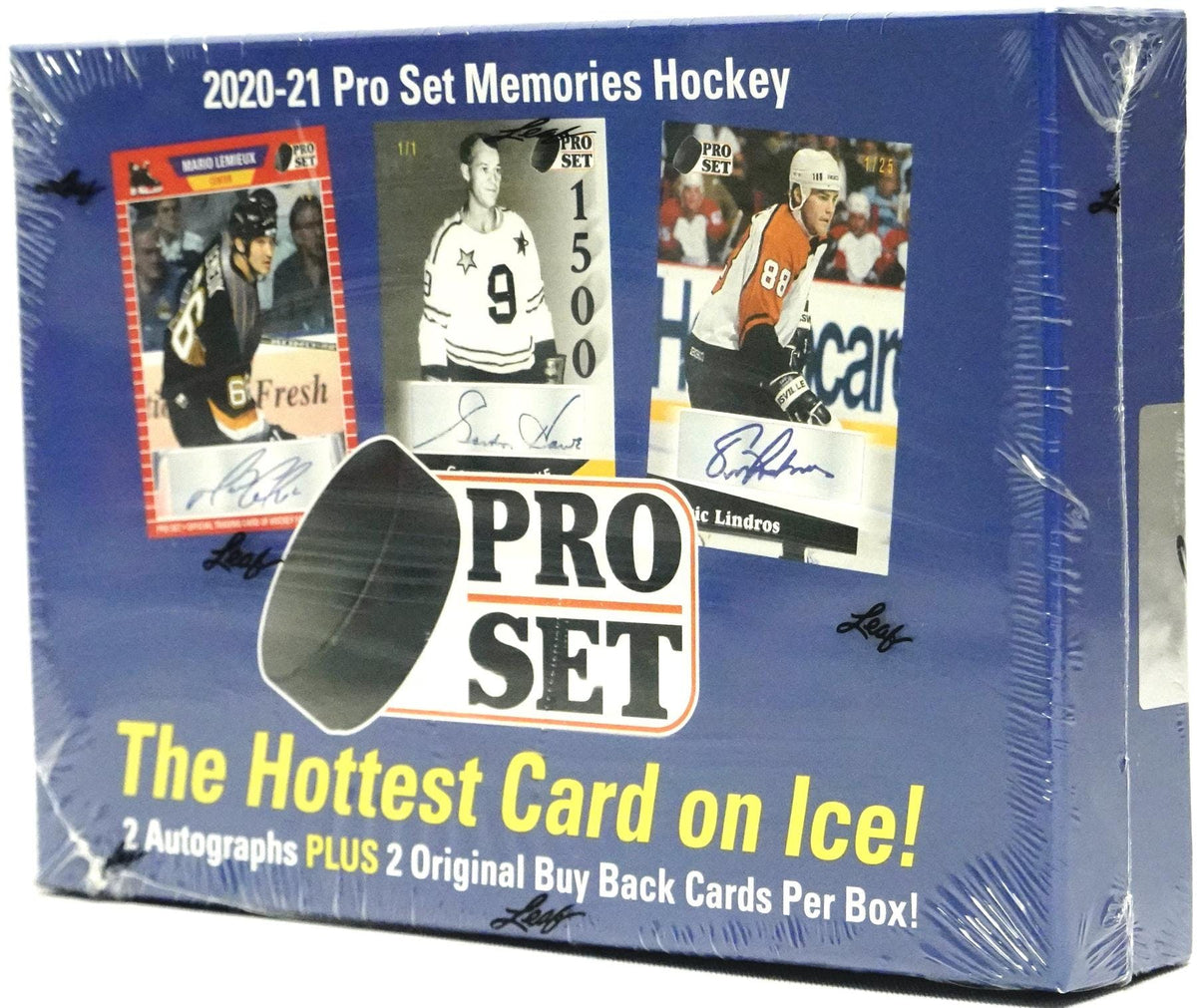 2020/21 Leaf Pro Set Memories Hockey Hobby Box with 1 Holiday pack