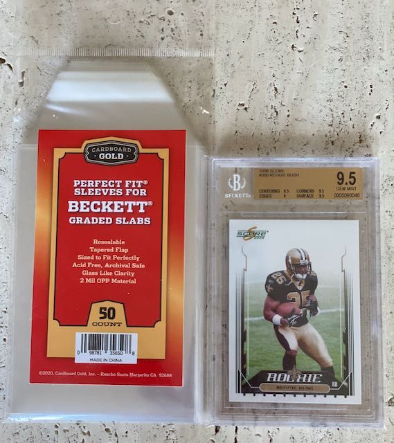 Cardboard Gold Perfect Fit Sleeves For Beckett Graded Cards -  Sports-card-zone