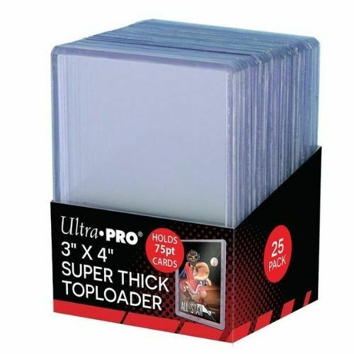 Ultra Pro 3&quot; x 4&quot; Super Thick 75pt Clear Regular Toploader 25ct Pack