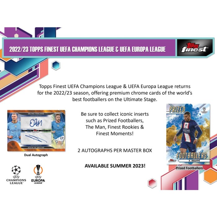 2022/23 Topps Finest UEFA Club Competition Soccer Hobby Box