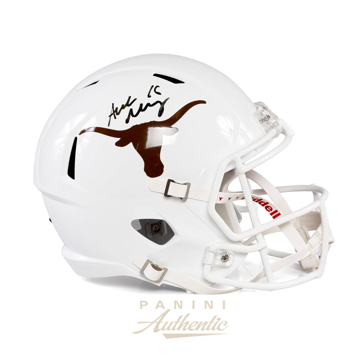 Arch Manning Autographed University of Texas White Speed Mini Football Helmet - Panini
