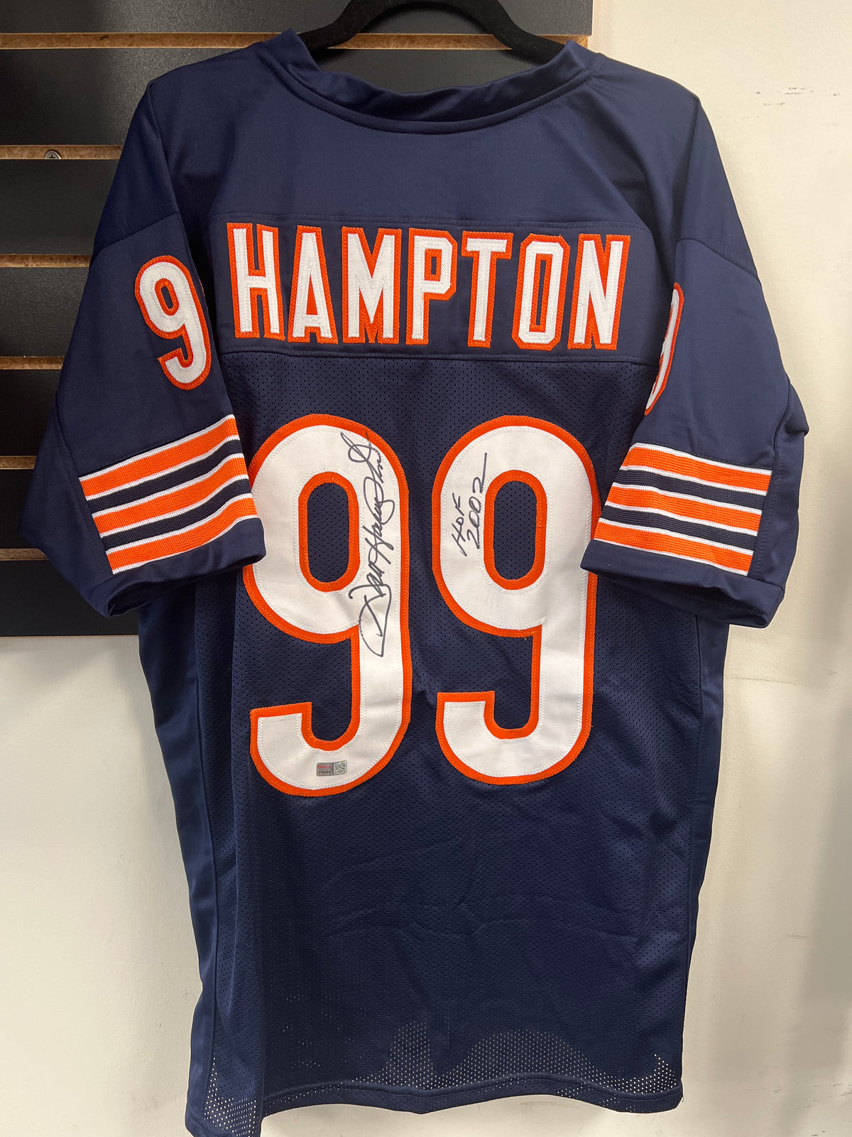 Dan Hampton &quot;HOF 2002&quot; Signed Custom Bears Jersey - Tristar Certified