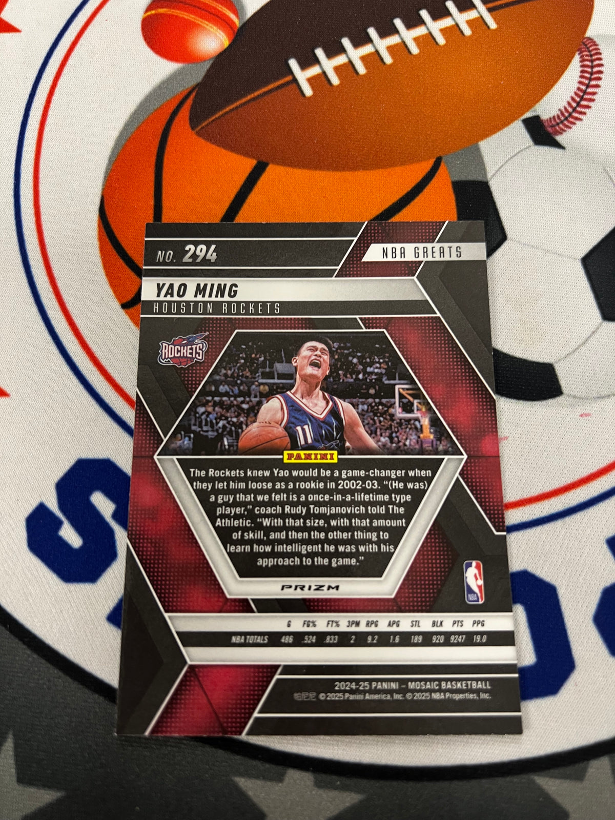 2024/25 Panini Mosaic Basketball Yao Ming NBA Greats Genesis No.294