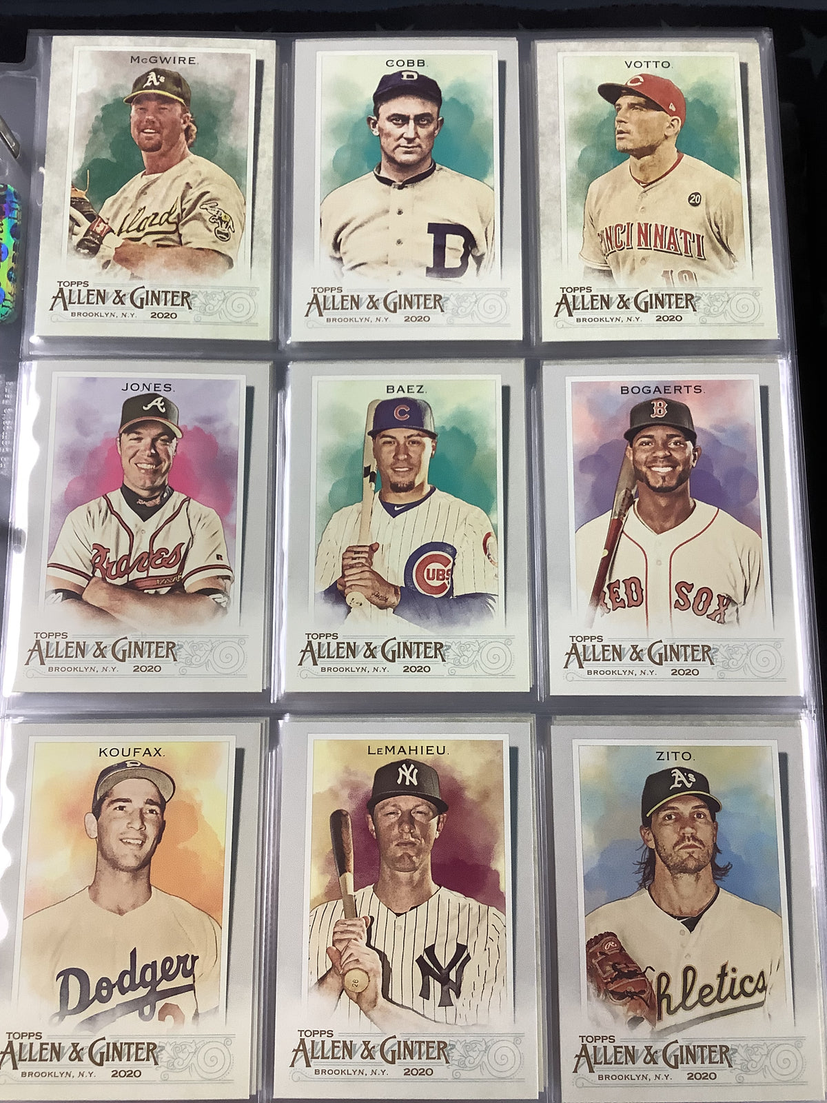 2020 TOPPS ALLEN AND GINTER COMPLETE SET #1-300 PLUS SP SET WITH 5 INSERT SETS