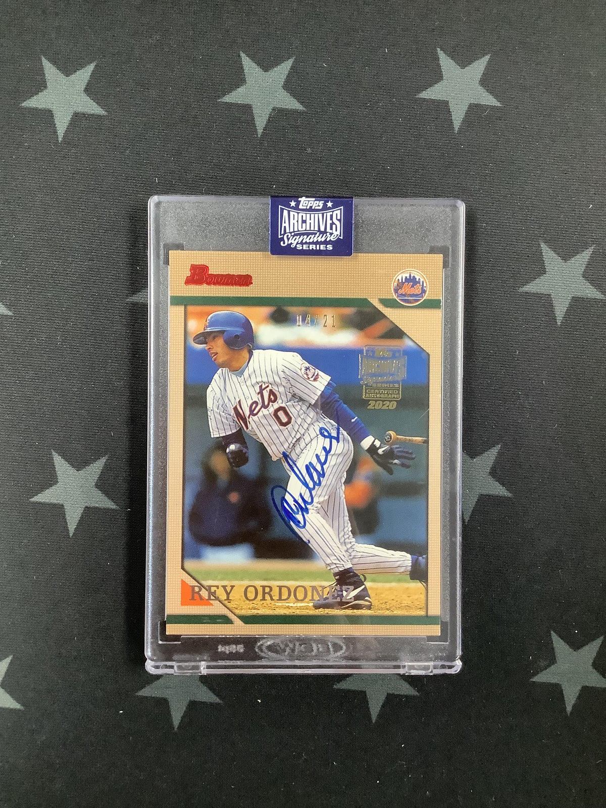 2020 TOPPS ARCHIVES RETIRED SIGNATURE SERIES REY ORDONEZ #349 /21