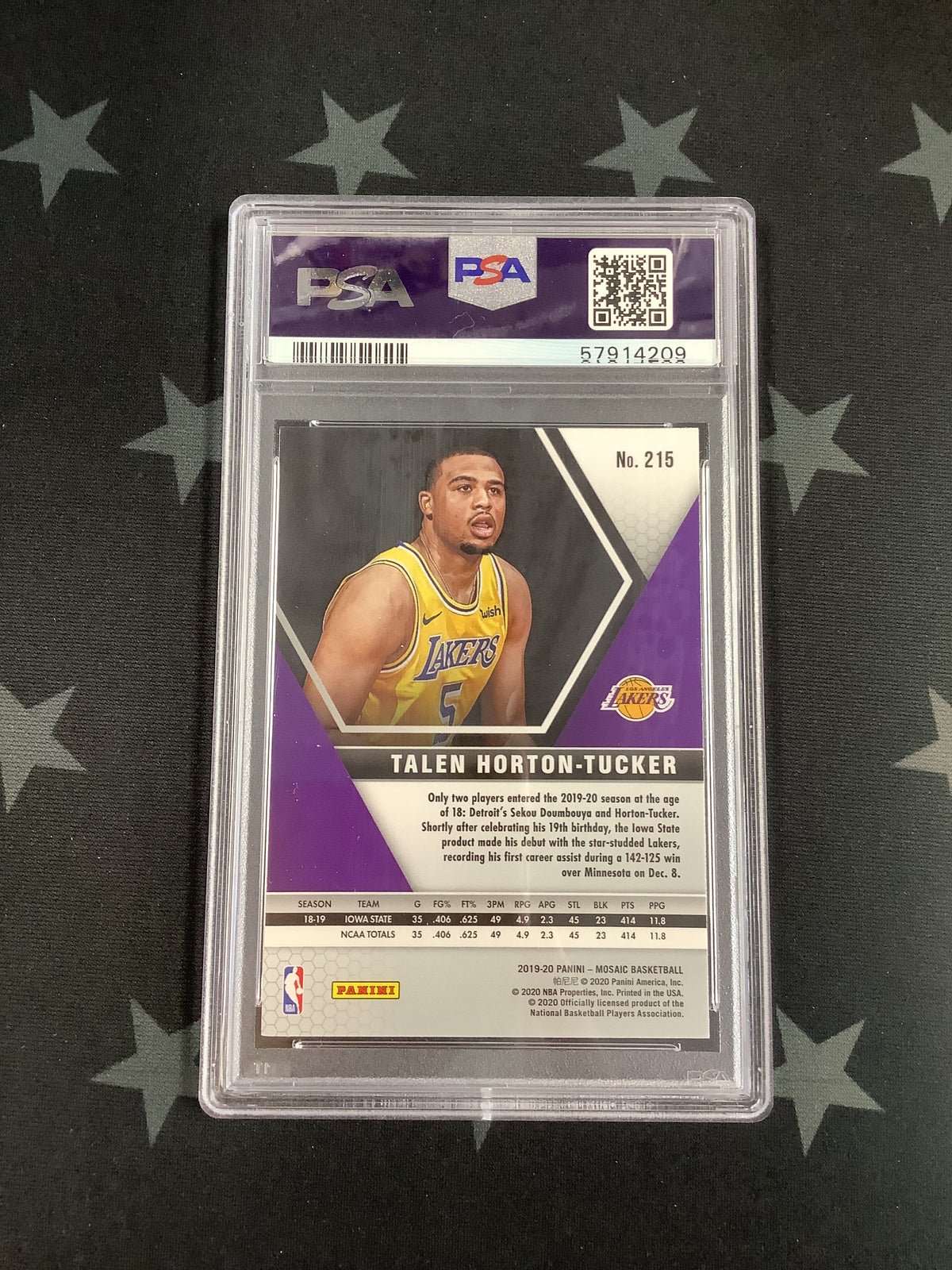 2019 PANINI MOSAIC BASKETBALL TALEN HORTON - TUCKER #215 PSA MINT 9 57914209