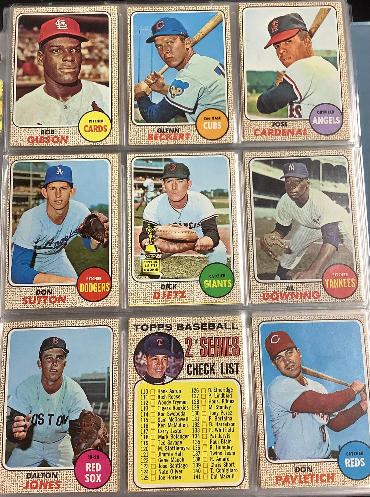 1968 TOPPS BASEBALL COMPLETE SET #1-598