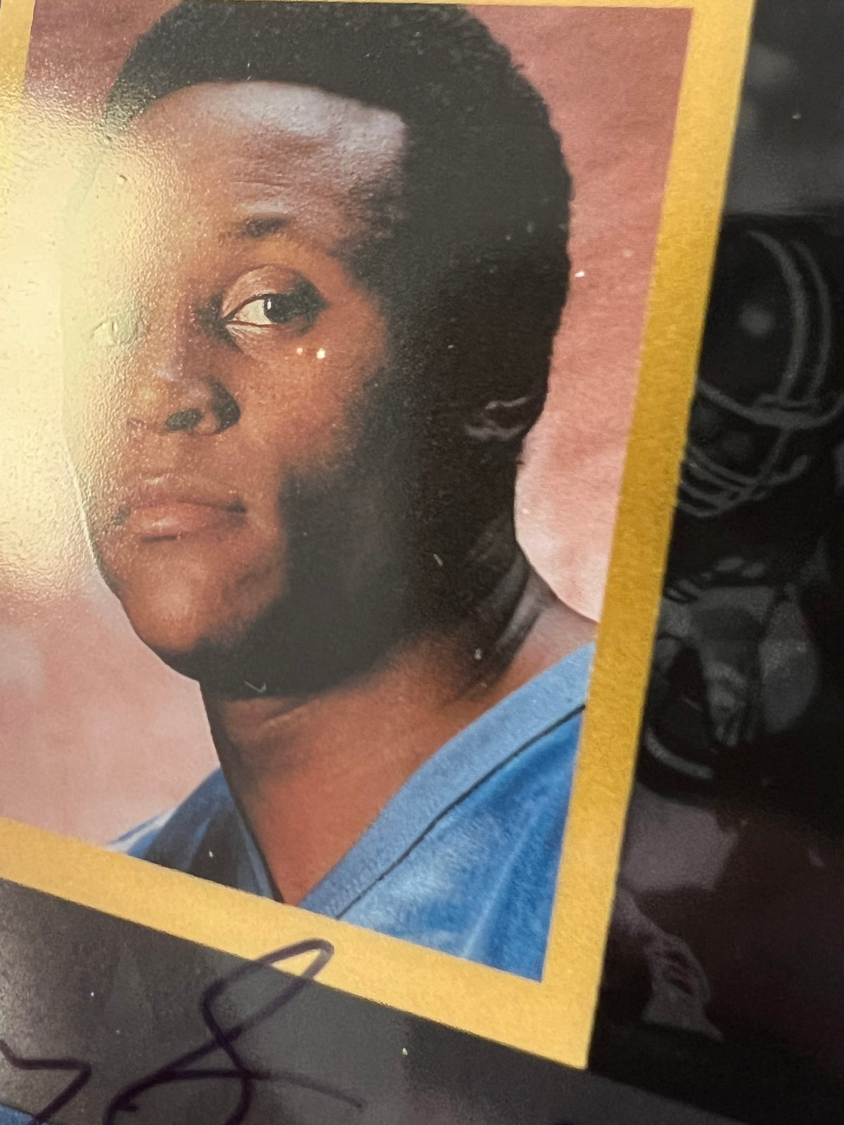 1996 Barry Sanders Pinnacle Football Laserview Auto Promo (DM)
