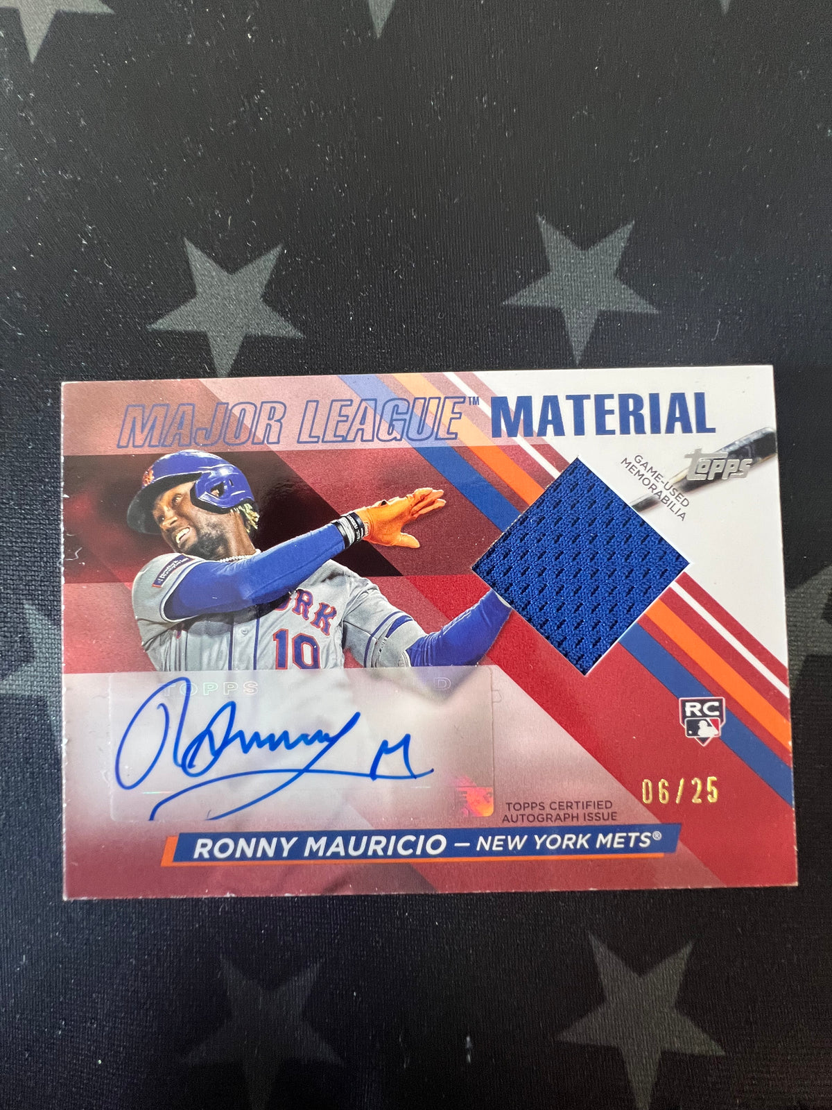 2024 Topps Series 2 Ronny Mauricio Major League Materials Auto /25 MLMA2-RM