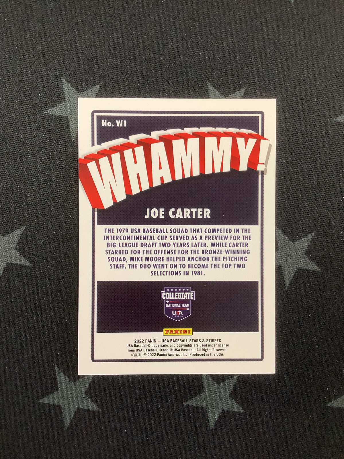 2022 PANINI USA BASEBALL STARS AND STRIPES WHAMMY! JO CARTER REFRACTOR