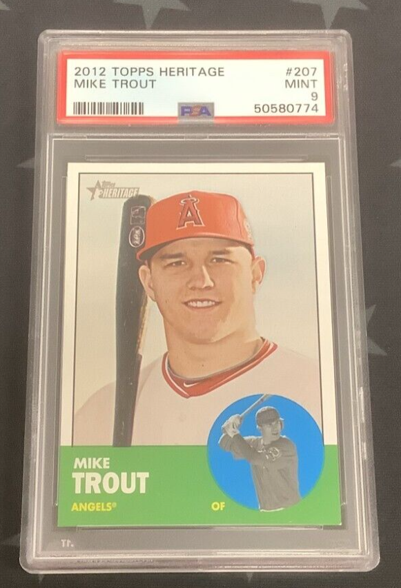 2012 TOPPS HERITAGE MIKE TROUT #207 MINT 9 50580774