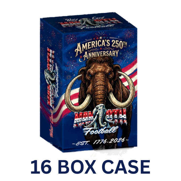2026 Wild Card America's 250th Anniversary Mammoth Football Hobby 16 Box Case