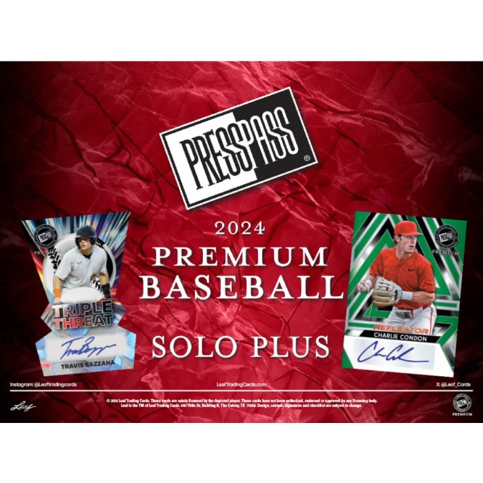 2024 PRESS PASS PREMIUM Baseball Solo Plus Pack *Presale*