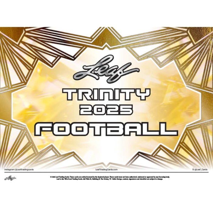 2025 Leaf Trinity Football Hobby Box *Presale*
