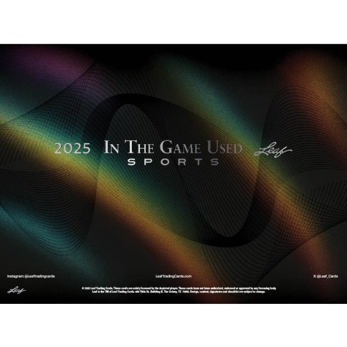 2025 Leaf In The Game Used Sports Hobby Box