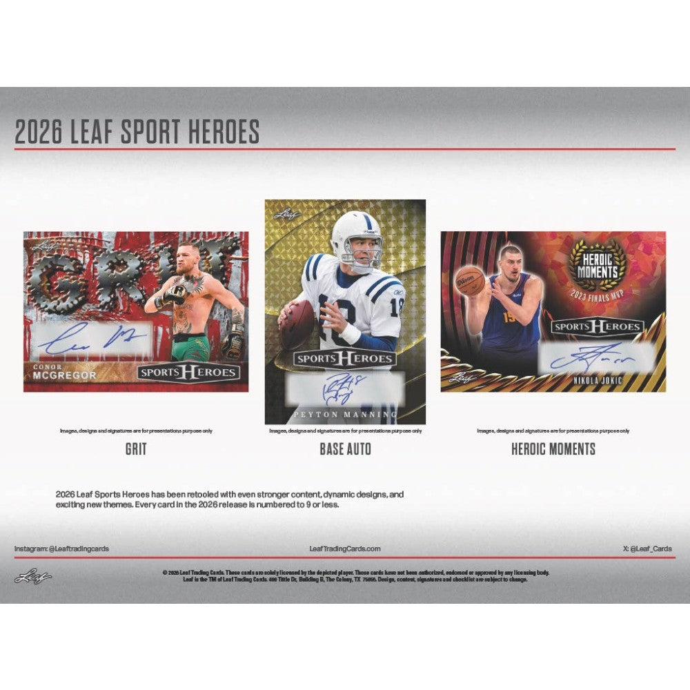 2026 Leaf Metal Sports Heroes Hobby 10-Box Case
