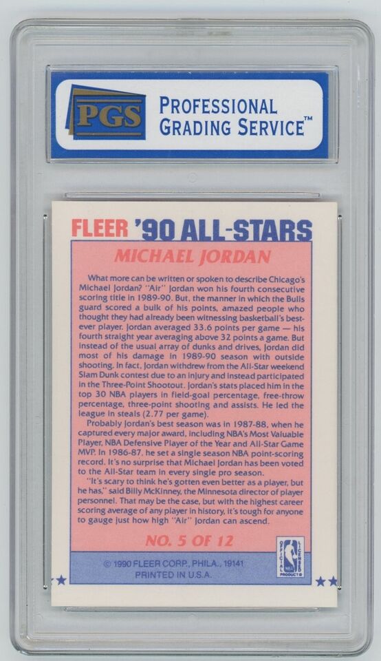 1990-91 FLEER MICHAEL JORDAN ALL-STAR #5 NM-MT +8.5 313954