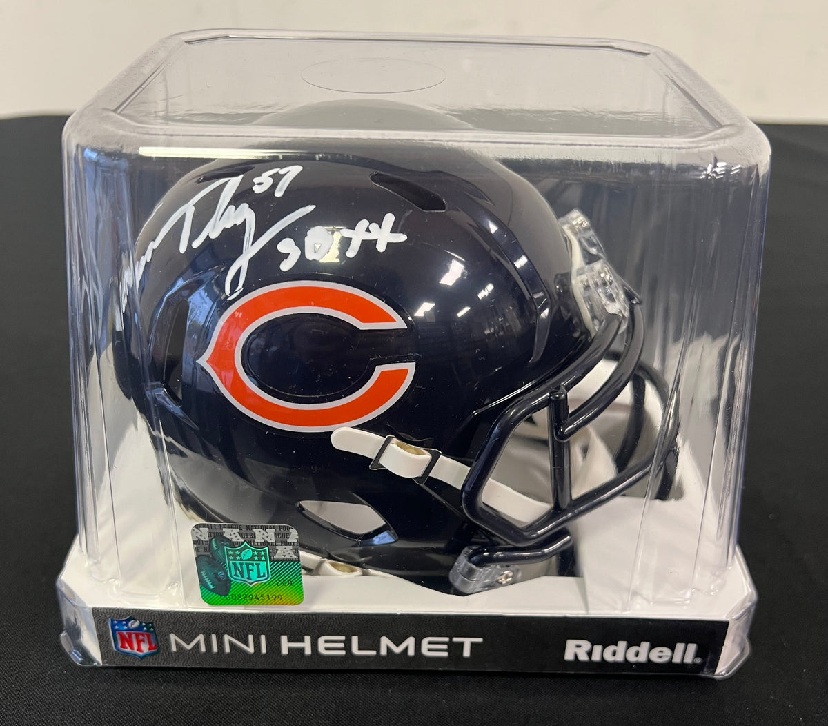 Tom Thayer "SB XX" Signed Riddell Mini Helmet - JSA Certified