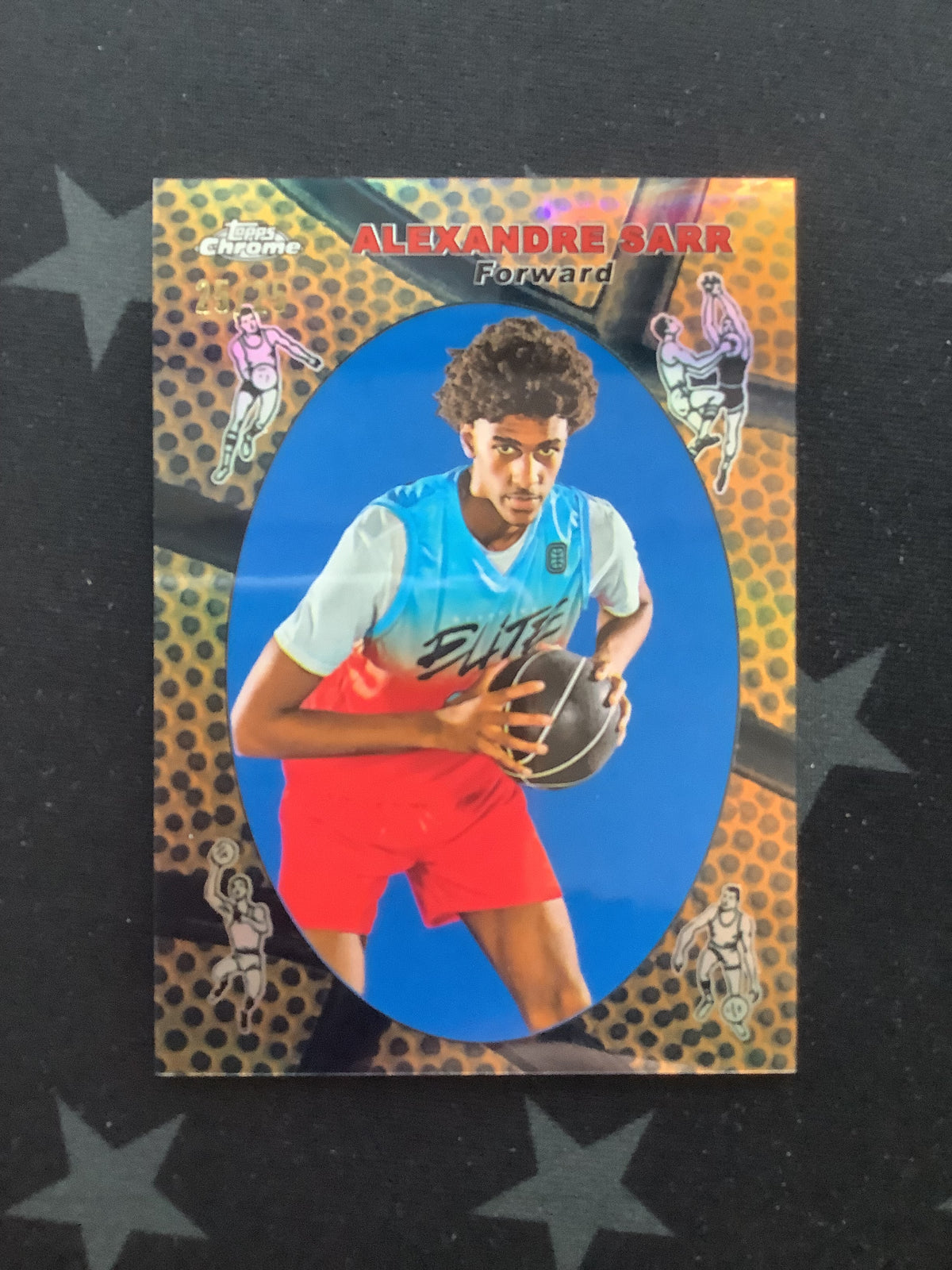 2021 Topps Chrome OTE Overtime Elite Orange Basketball Refractor /25 Alexandre Sarr #25/25