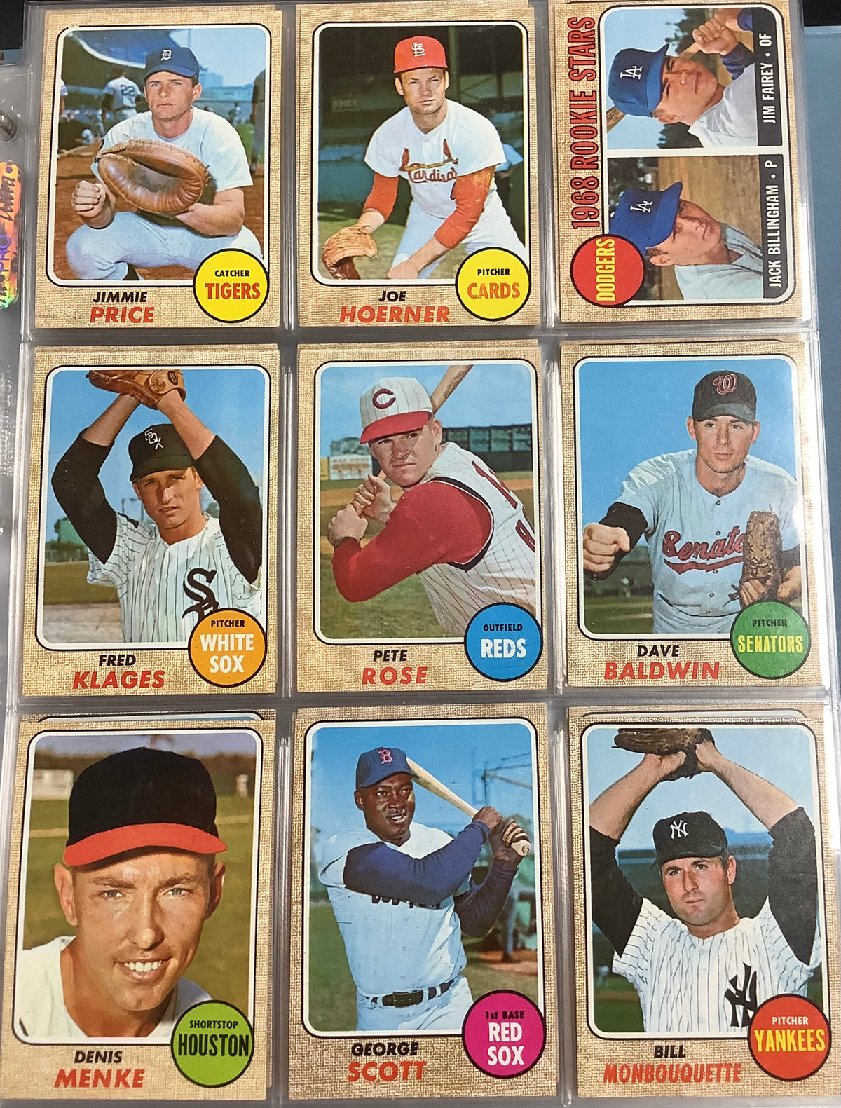 1968 TOPPS BASEBALL COMPLETE SET #1-598