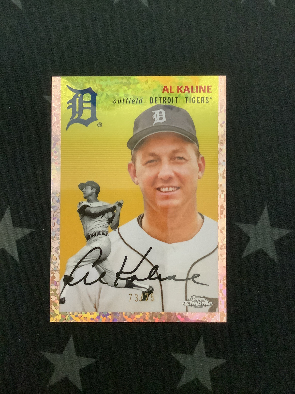 2023 Topps Chrome Platinum Anniversary Al Kaline #78 Rose Gold Auto 73/75