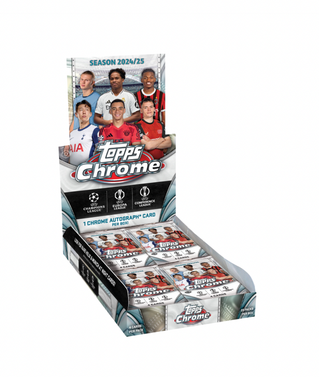 2024-25 Topps Chrome UEFA Club Competitions Soccer Hobby Box