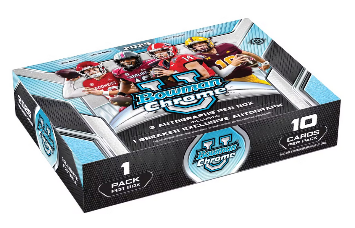 2025 Bowman Chrome University Football Breaker's Delight Box