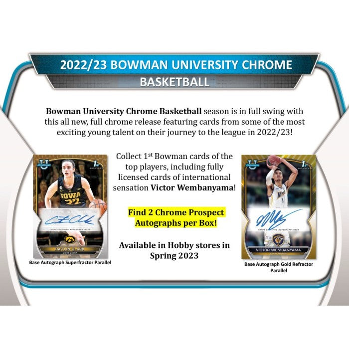 2022/23 Bowman University Chrome Basketball Hobby Box