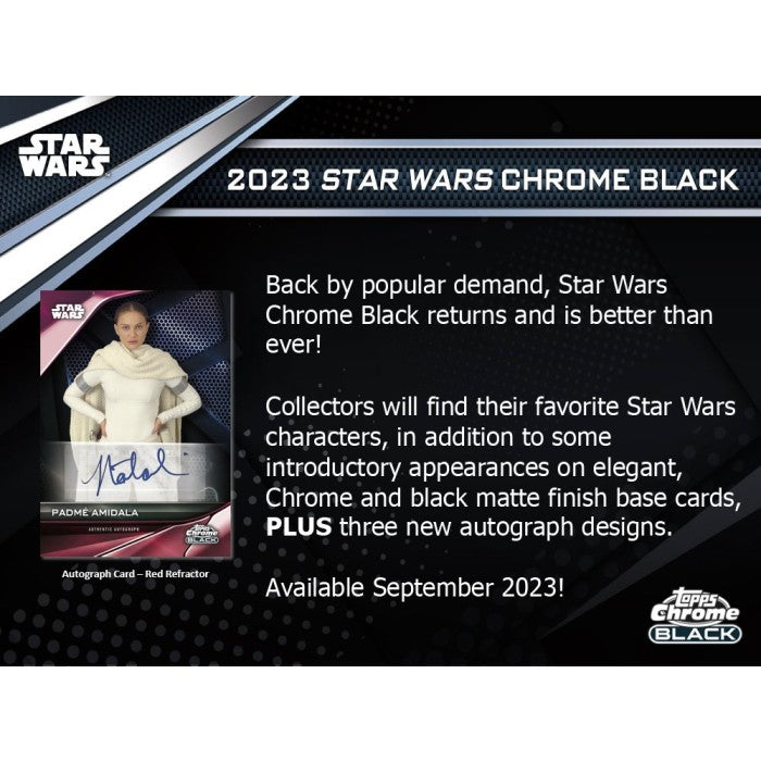 2023 Star Wars Topps Chrome Black Hobby Box