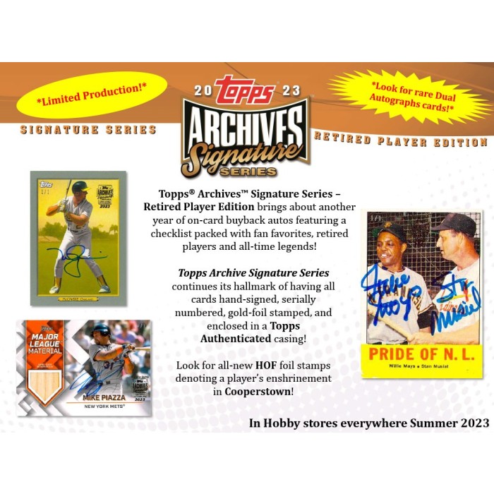 2023 Topps Archives Signature Series Retired Player Baseball Box