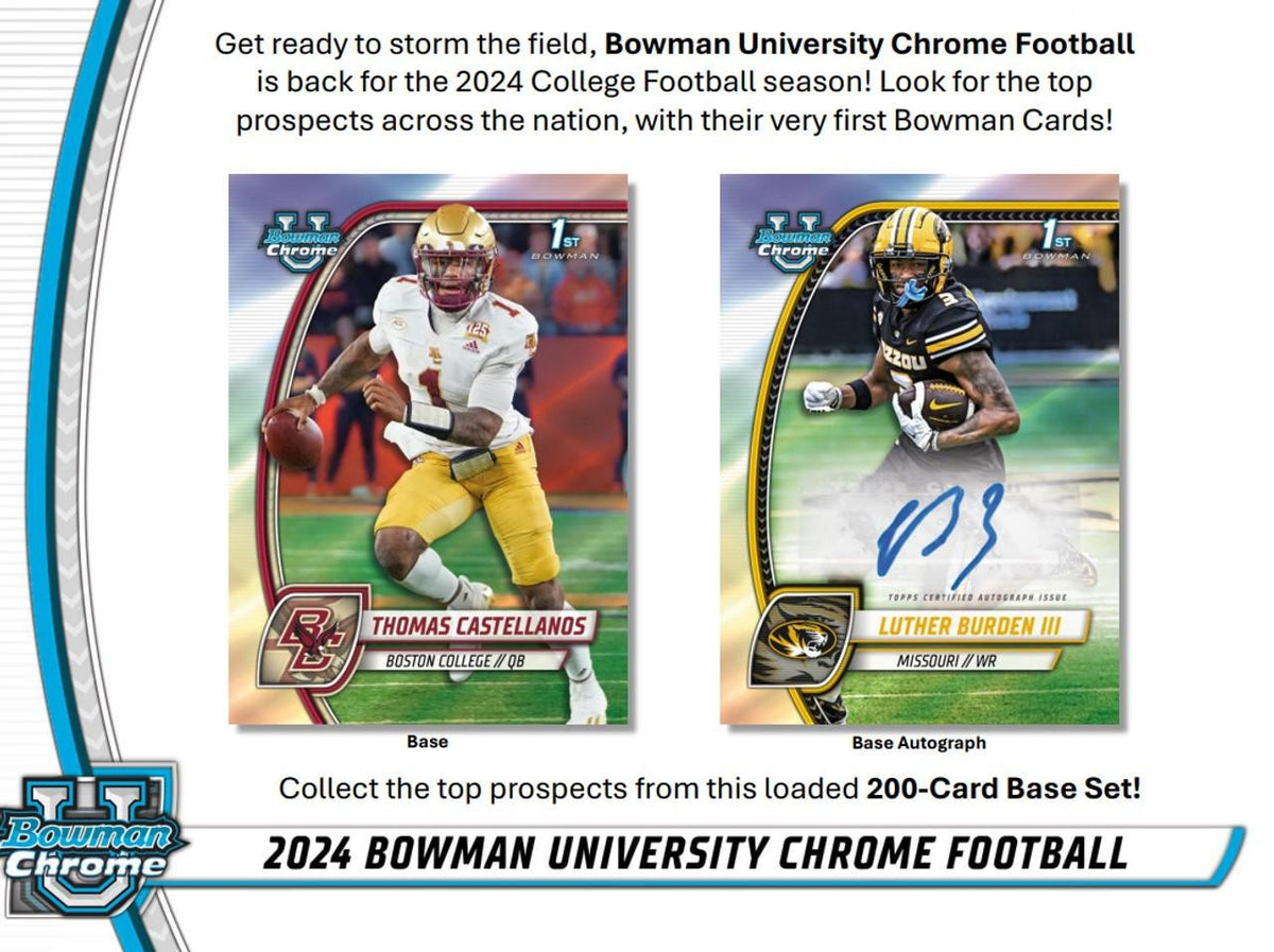 2024 Bowman Chrome University Football Blaster Box