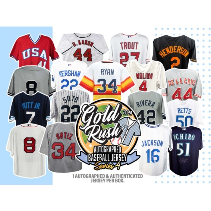 2024 Gold Rush Autographed Baseball Jersey Edition Series 4 6 box Case