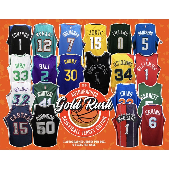 2024 Gold Rush Autographed Basketball Jersey Series 1 6 Box Case