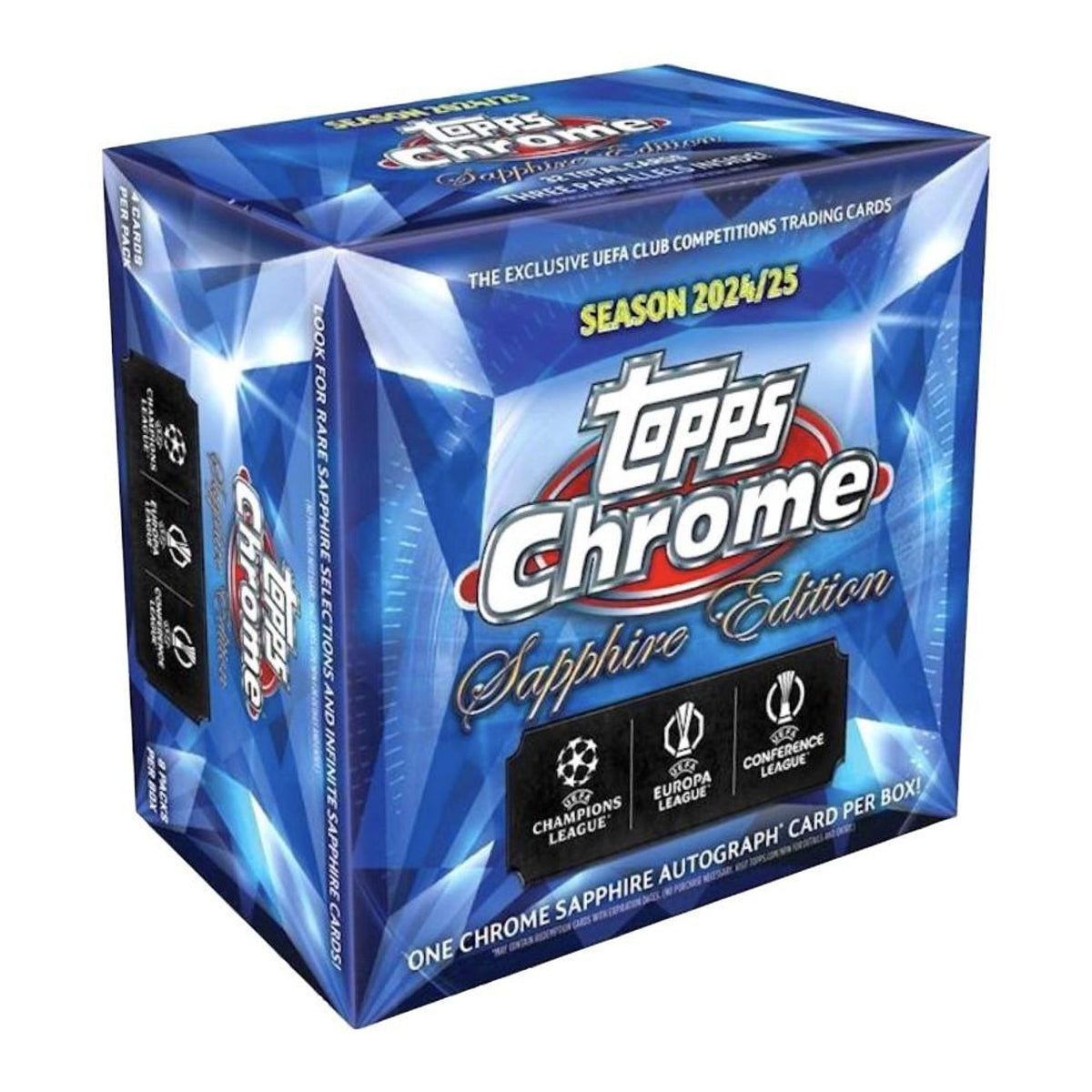 2024-25 Topps UEFA Club Competitions Chrome Soccer Sapphire Edition Box