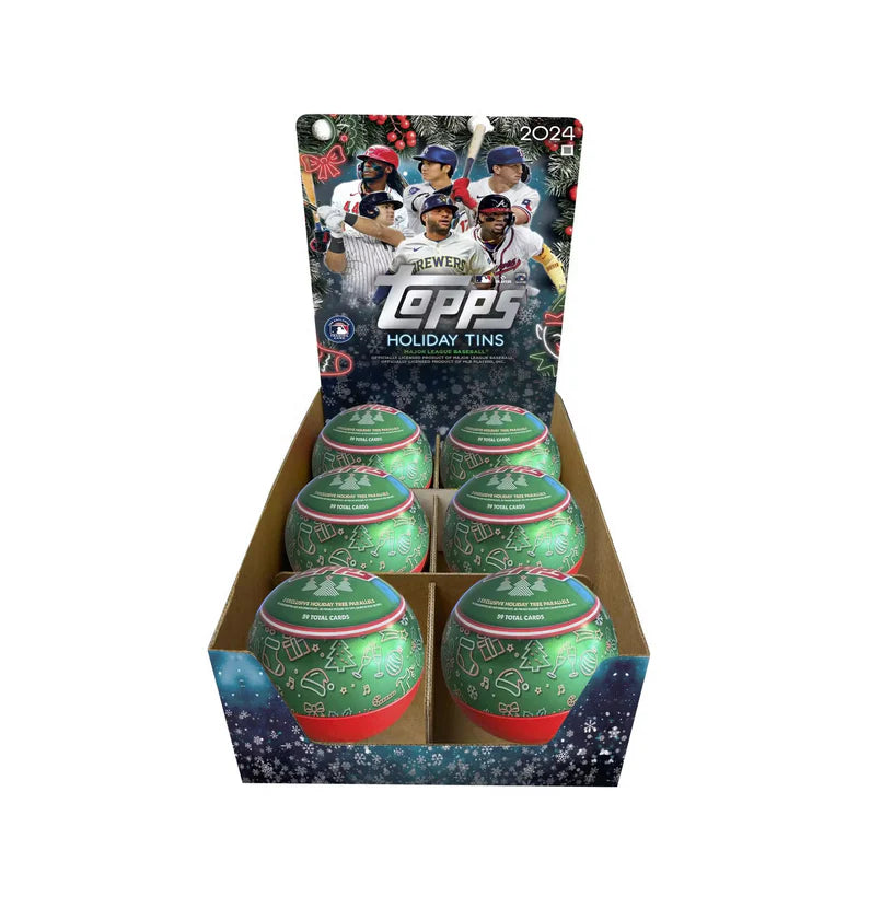2024 Topps Holiday Baseball Tin - 6 Tin Case