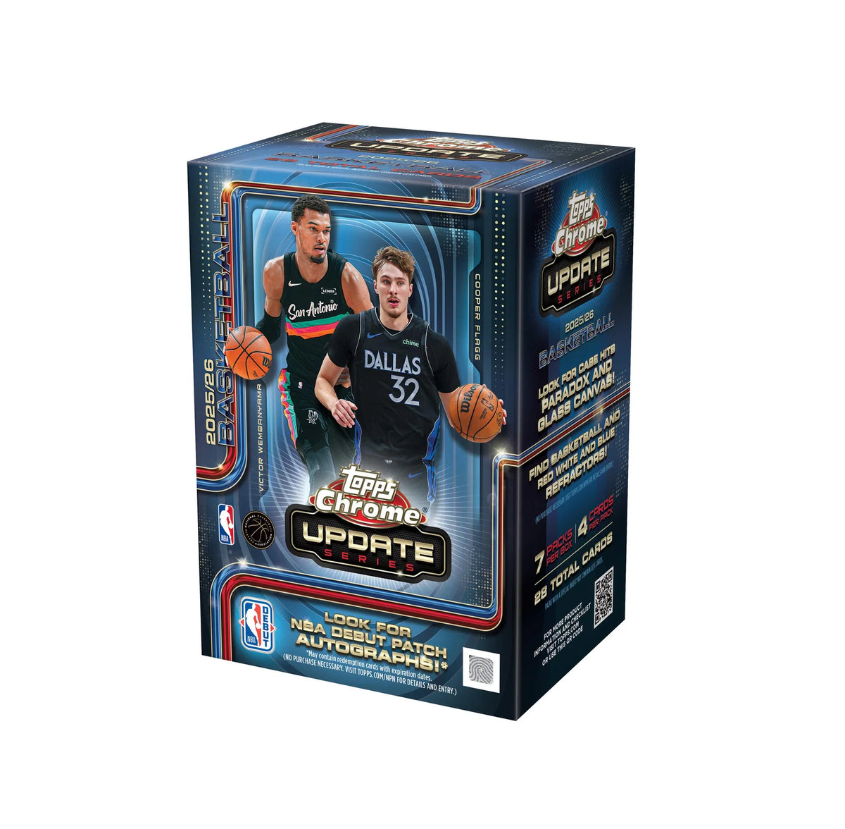 2025-26 Topps Chrome Update Series Basketball Blaster Box