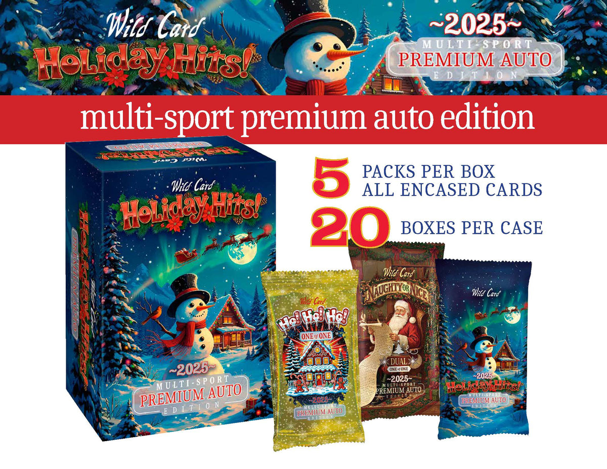2025 Wild Card Holiday Hits  Multi Sport Premium Auto Edition 20-Box Case