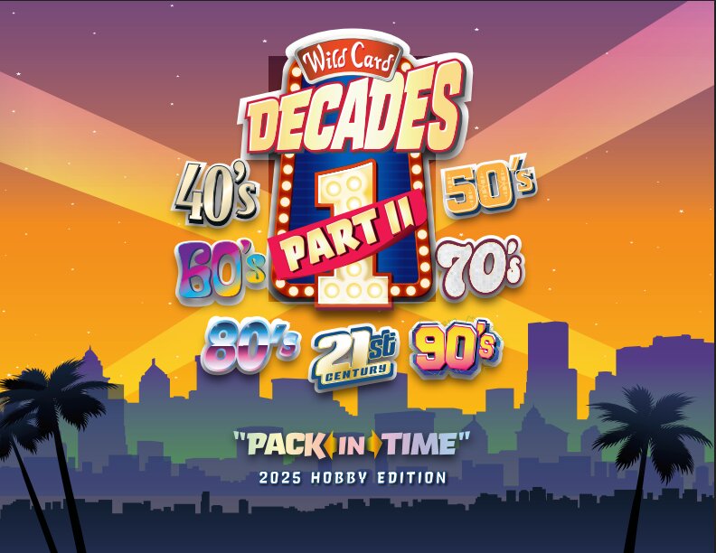 2025 Wild Card Decades Part II Hobby Box 20-Box Case