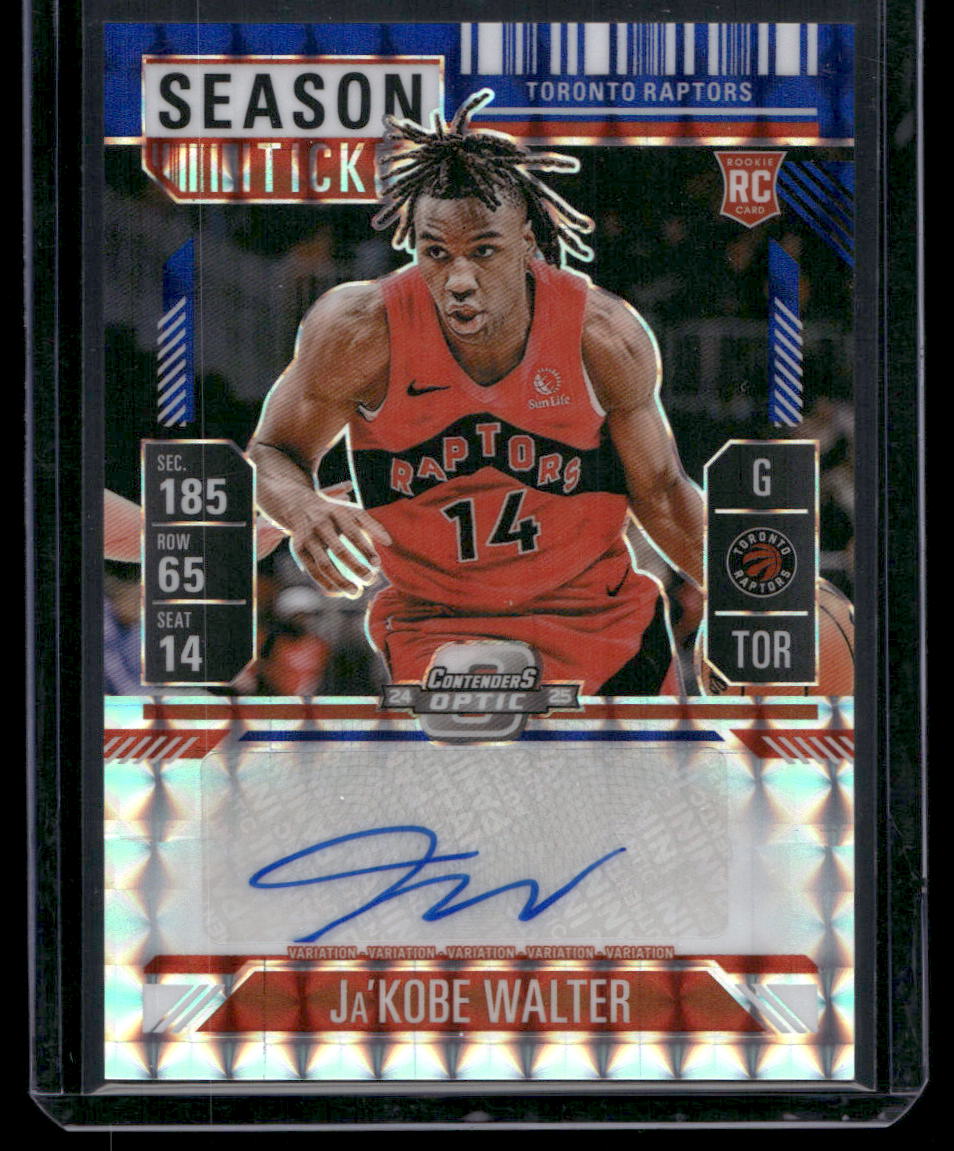 2024-25 Panini Mosaic Ja&#39;Kobe Walter RC #RVT-WAL Auto Blue /49