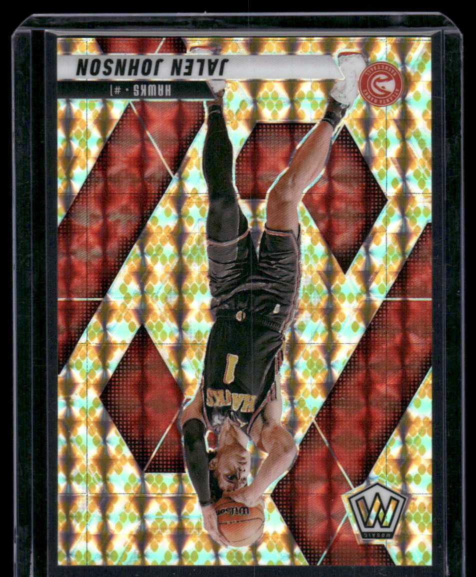 2024-25 Panini Mosaic Jalen Johnson #35 Gold Snakeskin Prizm /8 SSP