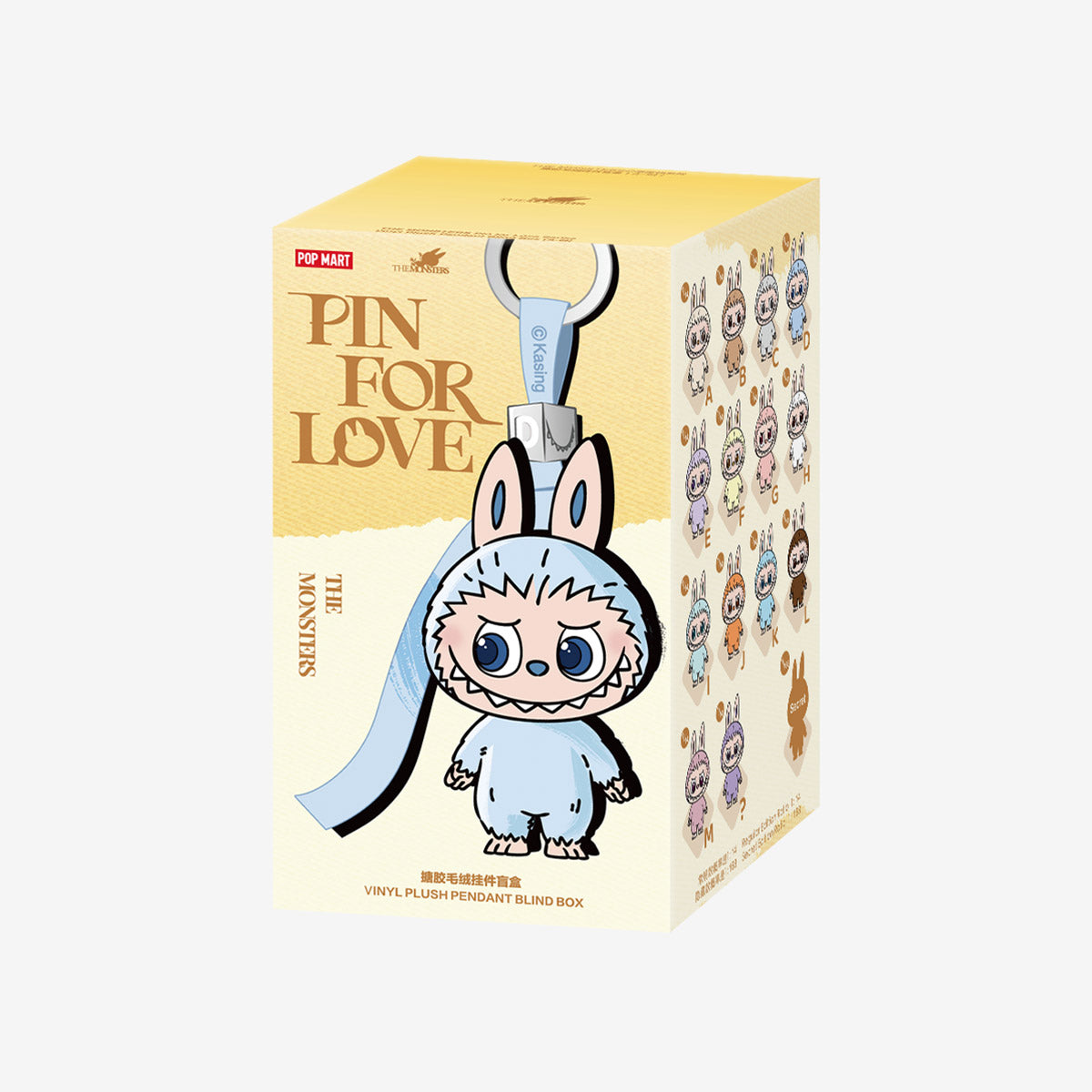 Pop Mart Labubu The Monsters Pin for Love Series Vinyl Plush Pendant (A-M) Single Blind Box