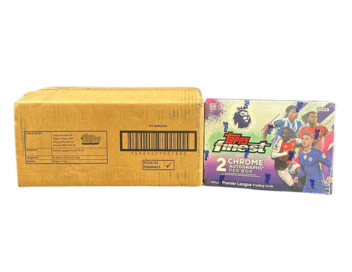 2026 Topps Finest English Premier League Soccer Hobby 8-Box Case