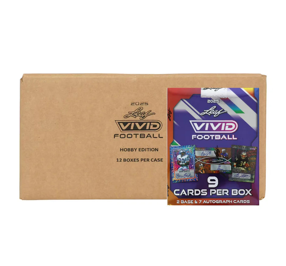 2025 Leaf Vivid Football Hobby 12-Box Case