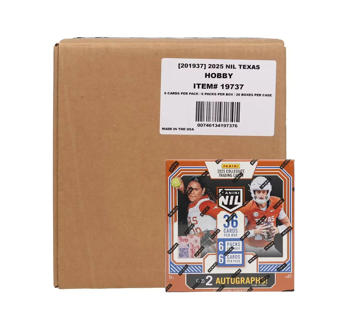 2025 Panini NIL University of Texas Hobby 20 Box Case