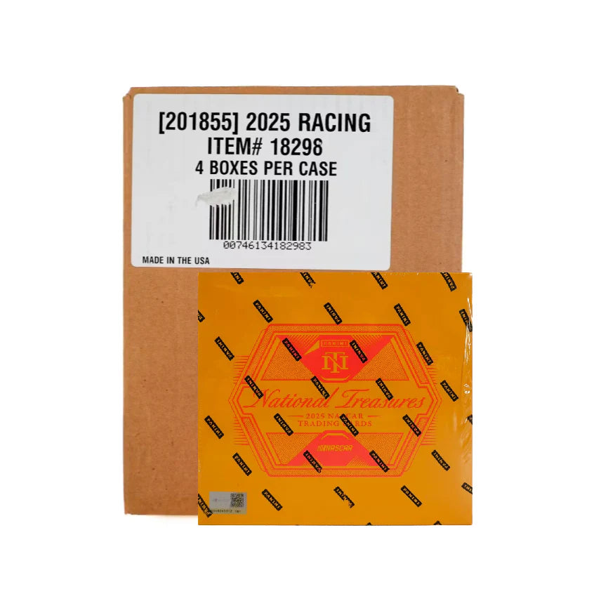 2025 Panini National Treasures Racing Hobby 4 Box Case
