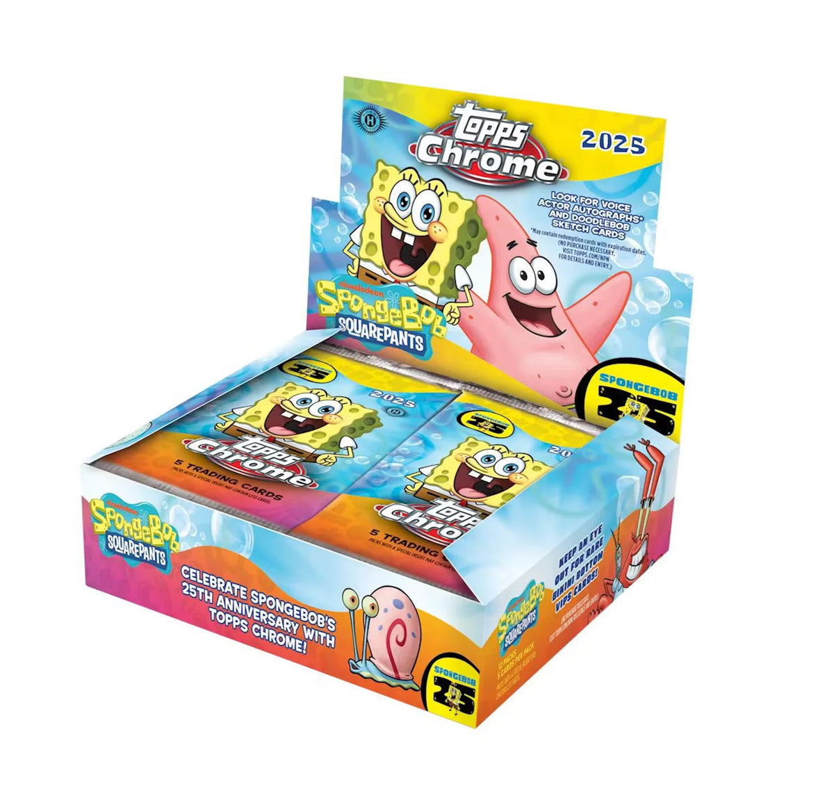 2025 Topps Chrome Spongebob Squarepants 25th Anniversary Hobby Box